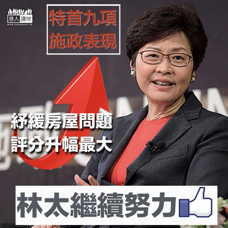【上下一心】特首九項施政表現 「紓緩房屋問題」評分升幅最大