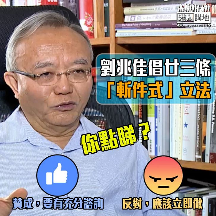 【23條立法】劉兆佳:先易後難「斬件式」就國家安全立法