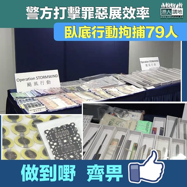 【一網打盡，好嘢！】警方「颶風行動」​派臥底打擊西九龍三合會組織拘捕79人