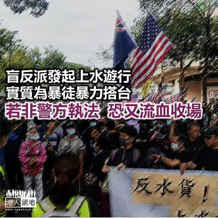 上水遊行 黑暴同行