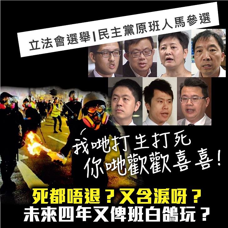 【今日網圖】民主黨原班人馬參選 死都唔退?