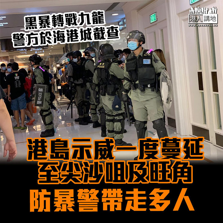 【港區國安法】港島示威一度蔓延至尖沙咀及旺角 防暴警帶走多人
