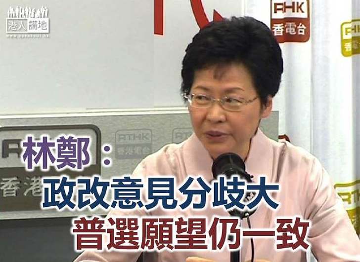 解釋「主流意見」  林鄭：在社會得到一半或以上支持