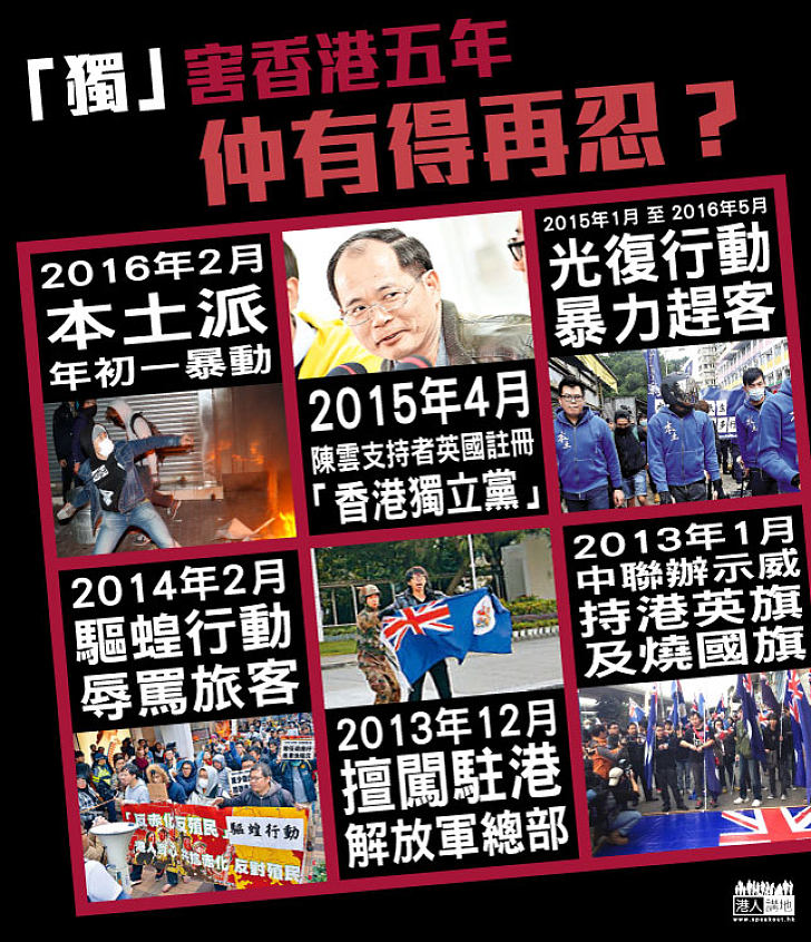 「港獨」火種點燃五年 「釋法制獨」逼不得已