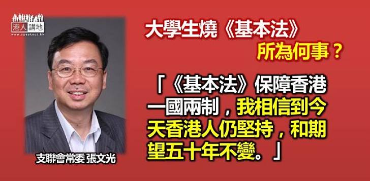 【急急補鑊】張文光：不認同燒燬《基本法》