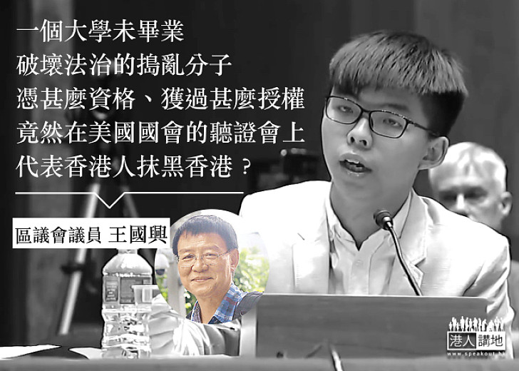 【老嫩漢奸】王國興:黃之鋒憑乜代表香港人抹黑香港?