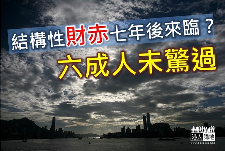 六成市民唔擔心「結構性財赤」